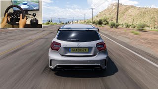 MERCEDESBENZ A45 AMG 333HP  FORZA HORIZON 5  STEERING WHEEL GAMEPLAY [upl. by Harlene]