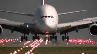 Emirates A380 Arriving and Departing Manchester Airport [upl. by Lockwood]