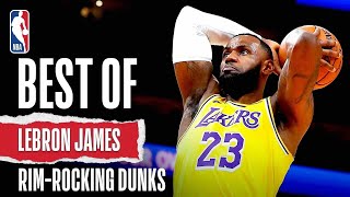 BEST Of LeBron James RimRocking DUNKS  NBA Career [upl. by Suirred93]