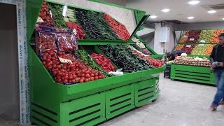 Meyve Ve Sebze Reyonu  fruit and vegetable shelves  Installation and Hot aisle of grocer [upl. by Asenab600]