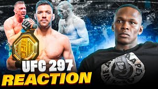 Israel Adesanya Reacts to UFC 297 amp Responds to Dricus Du Plessis Call Out [upl. by Pierre776]