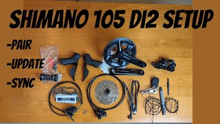 How to Setup Shimano 105 di2 Wireless Shifters Derailleur Pair Update Sync [upl. by Undis]