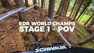 STAGE 1 FULL RUN POV  VAL DI FASSA ENDURO WORLD CHAMPS [upl. by Happ349]