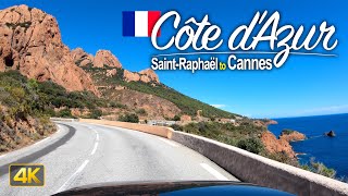 Driving the Côte dAzur in France 🇫🇷 from SaintRaphaël to Cannes [upl. by Loris]