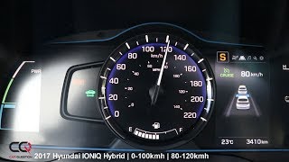 2017 Hyundai IONIQ Hybrid  0100kmh  060mph Acceleration Test  Review Part 23 [upl. by Bartlet]