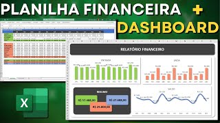 Como fazer Planilha de Controle Financeiro Pessoal no Excel  Download Grátis  Dashboard no Excel [upl. by Knipe]