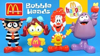 McDonalds 2005 Happy Meal Bobble Head Toys Ronald Hamburglar Birdie amp Grimace [upl. by Gwendolen]