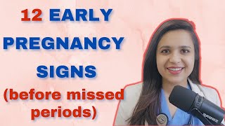 12 Early signs of pregnancy before missed period [upl. by Nileek]