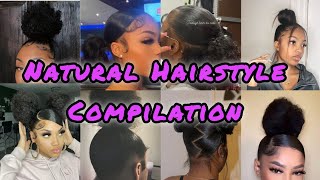 💖😍CUTE and easy Natural Hairstyles Compilation 2024💥 compilation curlyhairstyles [upl. by Agnola]