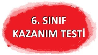 6 SINIF FEN BİLİMLERİ KAZANIM KAVRAMA TESTİ  7 [upl. by Annah]