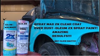 2K clear over CHEAP rustoleum paint AMAZING RESULTS [upl. by Eiuqnimod]