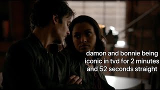 damon and bonnie being iconic in tvd for 2 minutes and 52 seconds straight [upl. by Yeslah]