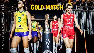 Unbelievable Volleyball Actions  Brazil vs Serbia GOLD Match World Championship 2022 [upl. by Vanderhoek]