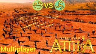 Attila Total War Multiplayer 2  Burgundians vs Franks [upl. by Atteugram]