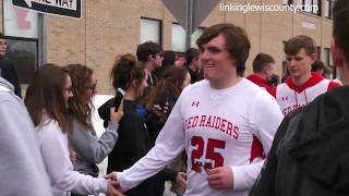 Lowville Boys Basketball Team Leaves for Trip to NYSPHSAA Final Four [upl. by Lantha]