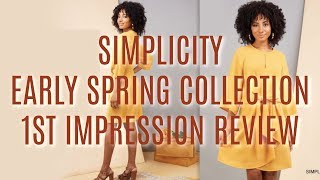 Simplicity Early Spring Sewing Pattern Collection First Impression Review [upl. by Ecyob]