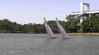 Joysway 8812 Focus V2 one meter RC sailboat video [upl. by Suirauqram285]