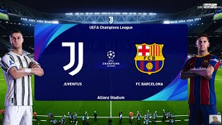 PES 2021  Juventus vs Barcelona  CRonaldo vs LMessi  UEFA Champions League Group F  Gameplay [upl. by Idram]