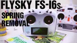 FlySky FSi6S Transmitter Throttle Spring Removal [upl. by Ailisec]