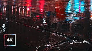 8 Hours of Rain Sound on City StreetㅣNight Rain City Traffic Ambience for Deep Sleepㅣ4K ASMR [upl. by Stephania]