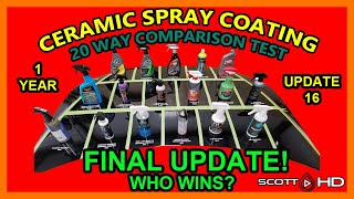 Ultimate Ceramic Spray Coating Test UPDATE 16  20 products compared  FINAL UPDATE 1 YEAR WHO WON [upl. by Johansen]