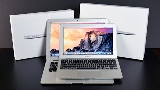 Apple MacBook Air 11quot amp 13quot 2015 Unboxing and Comparison [upl. by Nedyarb]