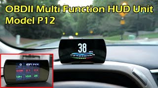 OBD Multi Function HUD Head Up Display Unit  Model P12 [upl. by Kareem201]