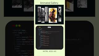 Animated Gallery Source code is in the description or comment shorts css html js coding [upl. by Leamhsi]