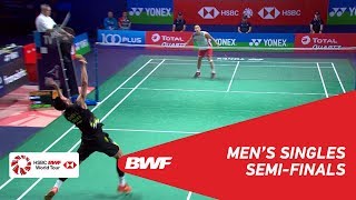 SF  MS  Kento MOMOTA JPN 1 vs CHEN Long CHN 6  BWF 2018 [upl. by Reimer]