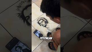 Tukang Cukur ini membuat Karya Seni dari Rambut shortvideo trending viralvideo [upl. by Zumwalt]