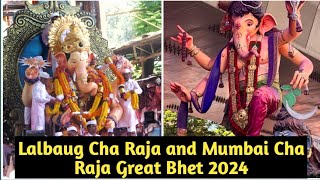 Lalbaug Cha Raja and Mumbai Cha Raja Great Bhet 2024  Lalbaug Cha Raja Visarjan  Mumbai Ganpati [upl. by Nosille]