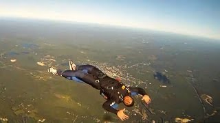 Skydiving Accident Backflying Turns To Terrifying Uncontrollable Spin [upl. by Qifahs]