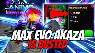 MAX Evolved Akaza is BUSTED  Anime Vanguards [upl. by Kriste]