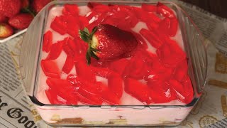 Easy Strawberry Custard Recipe 😍 By Chef Hafsa [upl. by Lipp]