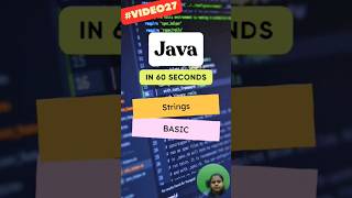 Strings Basic in Java shorts [upl. by Ailegave]