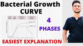 BACTERIAL GROWTH CURVE MICROBIOLOGYCurve of bacterial growth [upl. by Eba231]