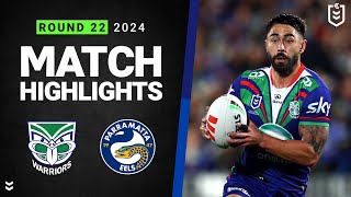 NRL 2024  Warriors v Eels  Match Highlights [upl. by Lyj]