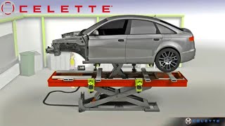 Celette car bench frame machine Griffon car measuring system universal jig car repair equipment [upl. by Kcub]