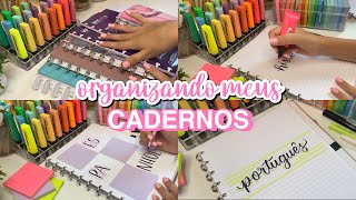 ORGANIZANDO MEUS CADERNOS  Ideias de Capas de Matéria  Volta as Aulas 2024 [upl. by Fleurette]