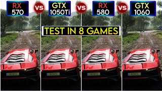 RX 570 vs GTX 1050 Ti vs RX 580 vs GTX 1060  8 Games Test  Which Is Budget Friendly [upl. by Honoria]