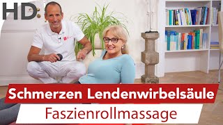 LWS Schmerzen Faszienrollmassage  Rückenschmerzen Rückenübungen Lendenwirbelsäule Faszienrolle [upl. by Hnim]