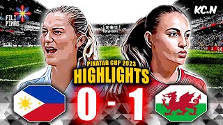 Philippines vs Wales  2023 Pinatar Cup Highlights womensfootball [upl. by Naugan]