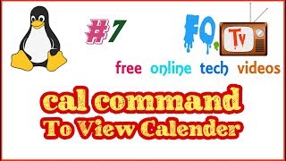 cal command  View Calendar of Any Year  FOTV [upl. by Idnor]