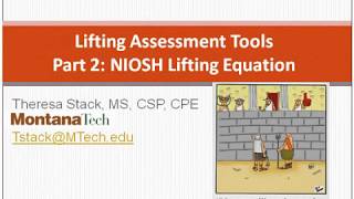 Advanced Ergonomics NIOSH Lifting Equation explained [upl. by Llennoj]