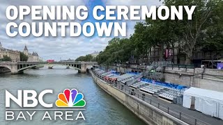 Countdown to the 2024 Paris Olympics opening ceremony [upl. by Auhsohey518]