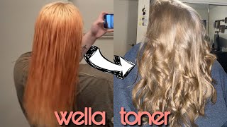 GREY HAIR USING WELLA T14  050  HAIR TONER [upl. by Enyahc]