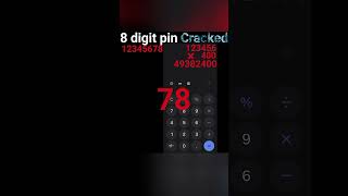 8 digits pin cracked 🤯 hack [upl. by Johnette]