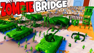 Zombie Invasion of GREEN ARMY MEN Bridge Defense  Attack on Toys [upl. by Fowle268]