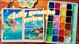 MiyaHimi jelly gouache 🌻🌈  Unboxing  first impressions [upl. by Sicnarf]