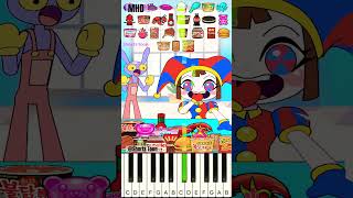 LALALA Emoji Mukbang Challenge  THE AMAZING DIGITAL CIRCUS shortstoon  Piano Tutorial [upl. by Sesilu]